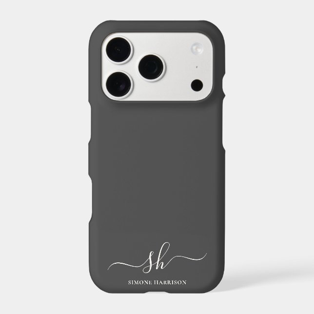 Modern Monogram Elegant Calligraphy Personalized (Back)