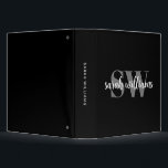 Modern Monogram Elegant Script Binder<br><div class="desc">Modern Monogram Elegant Script 3 Ring Binder</div>