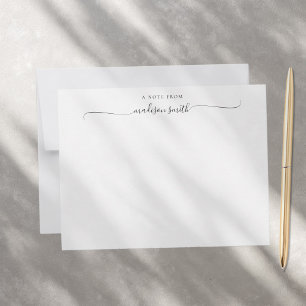 Modern Monogram Elegant Script Calligraphy Name Card