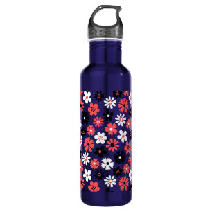 Modern Monogram  Floral Pattern 710 Ml Water Bottle