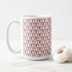 Modern Monogram Floral Wedding Coffee Mug