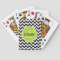 Modern monogram gift black chevron playing cards