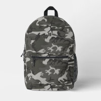 Modern Monogram Grey Camouflage Camo Pattern