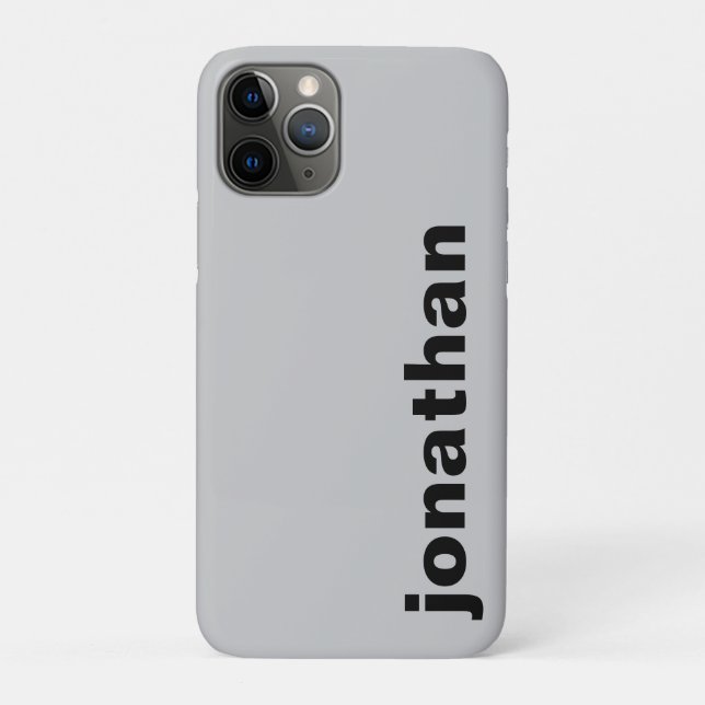 Modern Monogram Grey Case-Mate iPhone Case (Back)