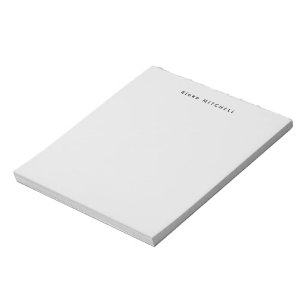Modern Monogram Grey Stationery Simple Notepad
