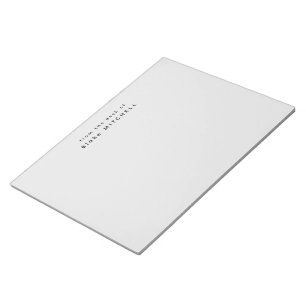 Modern Monogram Grey Stationery Simple Notepad