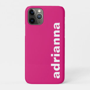 Modern Monogram Hot Pink iPhone 11 Pro Case