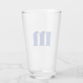 Modern Monogram Initial Beer Glass (Back)