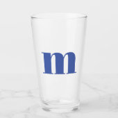 Modern Monogram Initial Beer Glass (Front)