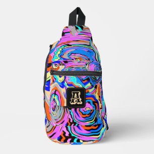Modern Monogram Initial Elegant Stylish Pattern Sling Bag