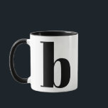 Modern Monogram Initial Letter Black and White B Mug<br><div class="desc">Cute modern B monogram in black and white. If your preferred letter does not work on this mug, please see the monogram mug collection for the letter you'd like or contact me.</div>