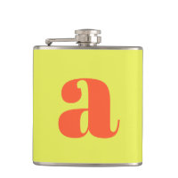 Modern Monogram Initial Letter Chartreuse Wedding