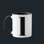 Modern Monogram Initial Letter l Black and White Mug<br><div class="desc">Cute modern l monogram in black and white. If your preferred letter does not work on this mug, please see the monogram mug collection for the letter you'd like or contact me.</div>