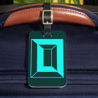 Modern Monogram Initial Letter O Luggage Tag