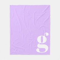 Modern Monogram Initial Letter Pastel Lavender