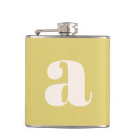 Modern Monogram Initial Letter Soft Yellow Wedding