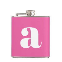 Modern Monogram Initial Letter Wedding Hot Pink