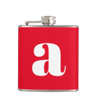 Modern Monogram Initial Letter Wedding Red