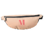 Modern Monogram Initial Name Peach Gradient Fanny Pack<br><div class="desc">Modern typography minimalist monogram initial design which can be changed to personalize. Peach gradient background.</div>