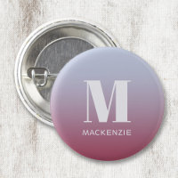 Modern Monogram Initial Name Pink Blue Gradient