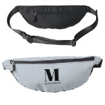 Modern Monogram Initial Name Powder Blue Fanny Pack<br><div class="desc">Modern typography minimalist monogram initial design which can be changed to personalize.</div>