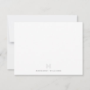 Modern Monogram Initial Personalized Card