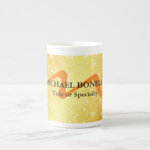 Modern monogram initial professional gold colour bone china mug