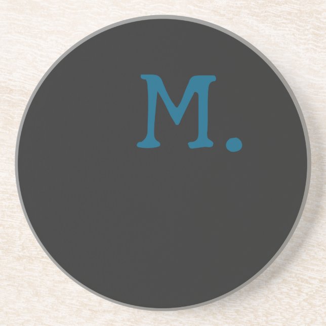 Modern Monogram Initial Replace Add Yours Coaster (Front)
