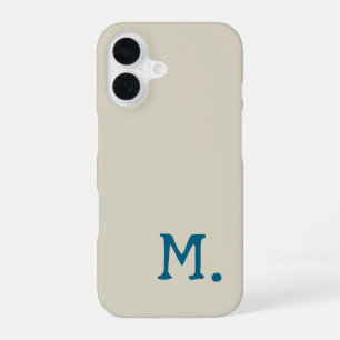 Modern Monogram Initial Replace Add Yours iPhone 16 Case