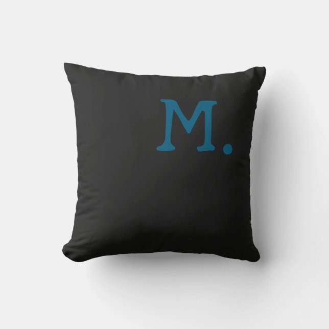 Modern Monogram Initial Replace Add Yours Throw Pillow (Front)