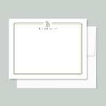 Modern Monogram Initial Thin Border Professional Card<br><div class="desc">This design features a thin double border with space for a monogram and name/text at the top. Click the customize button if you would like to adjust the design elements and/or further modify the text! Variations of this design, additional colours, as well as coordinating products are available in our shop,...</div>