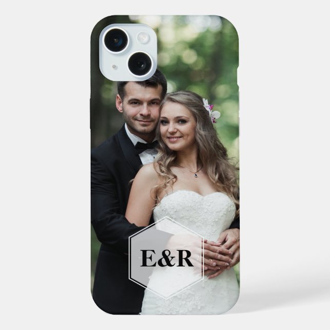 Modern Monogram iPhone Case (Back)