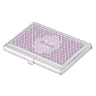 Modern Monogram Light Purple Quatrefoil With Name