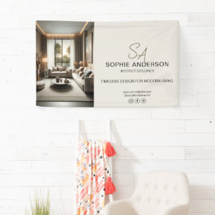 Modern Monogram Logo Photo Professional Business Banner
