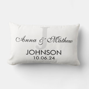 Modern Monogram Lumbar Pillow
