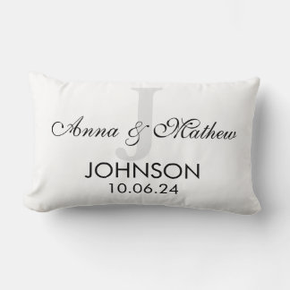 Modern Monogram Lumbar Pillow