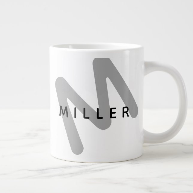 Modern Monogram Miller Jumbo Mug               (Right)