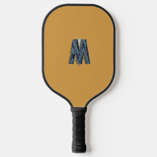 Modern Monogram   Minimalist Masculine Pickleball Paddle
