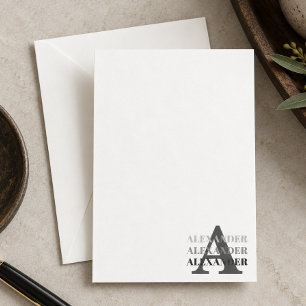 Modern Monogram Name Card