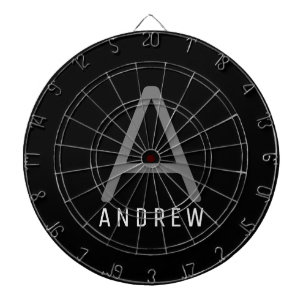 Modern Monogram Name Custom Personalized Dartboard