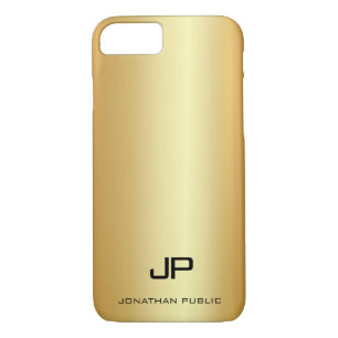 Modern Monogram Name Elegant Gold Look Template Case-Mate iPhone Case