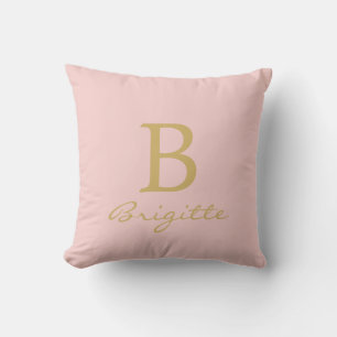 Modern Monogram Name Script Letter B Template Throw Pillow