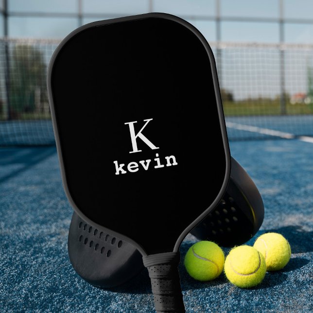 Modern monogram name simple custom  pickleball paddle (Creator Uploaded)