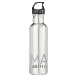 Modern Monogram Name Subtle Personalized  710 Ml Water Bottle