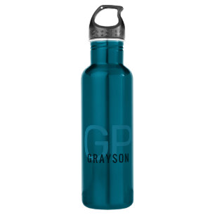 Modern Monogram Name Teal Personalized  710 Ml Water Bottle