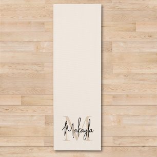 Modern Monogram Name  Yoga Mat