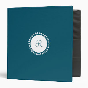 Modern Monogram Navy Blue Binder