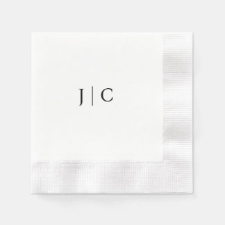 Modern Monogram Paper Napkin | CUSTOMIZABLE