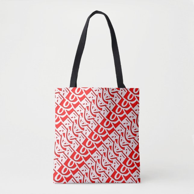 Modern Monogram Pattern Tote Bag (Front)