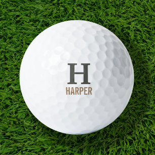 Modern Monogram Personalized Golf Balls